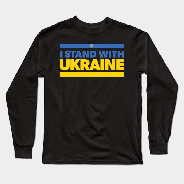 I STAND WITH UKRAINE Long Sleeve T-Shirt by Howchie